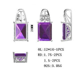 Sterling Silver Semi Mount Pendant Setting Emerald OCT 16X12mm - Syzjewelry